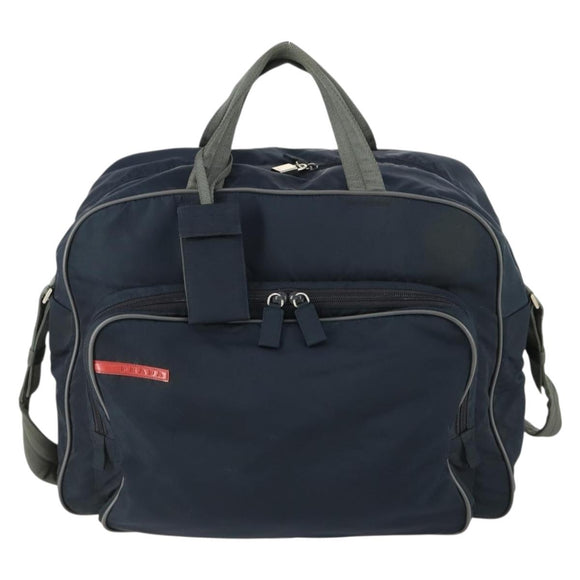 PRADA Sports Boston Bag Nylon 2way Navy Red Auth 158522