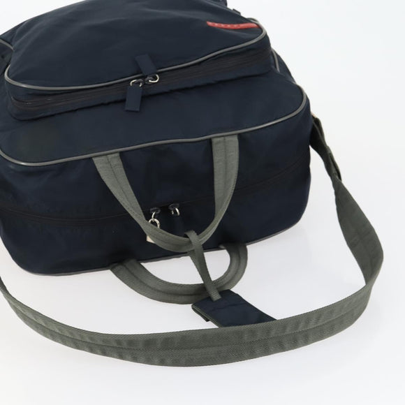 PRADA Sports Boston Bag Nylon 2way Navy Red Auth 158522