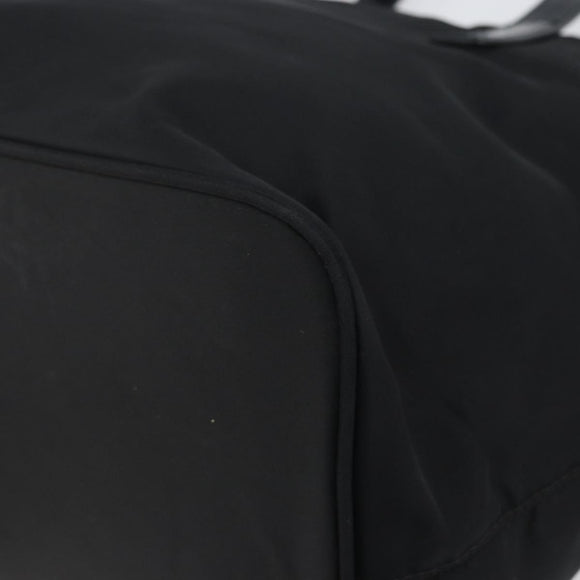 PRADA Tote Bag Nylon Black Silver Auth 158523