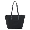PRADA Tote Bag Nylon Black Silver Auth 158523-2