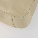 GUCCI Bamboo Hand Bag Leather 2way Beige Gold Auth 158524-18