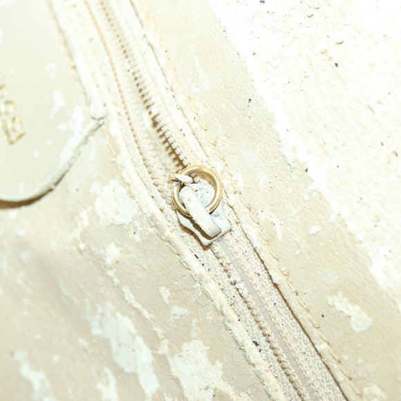 GUCCI Bamboo Hand Bag Leather 2way Beige Gold Auth 158524