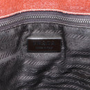 PRADA Tote Bag Canvas Beige Silver Auth 158525-18