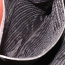 PRADA Tote Bag Canvas Beige Silver Auth 158525-22