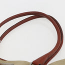 PRADA Tote Bag Canvas Beige Silver Auth 158525-8