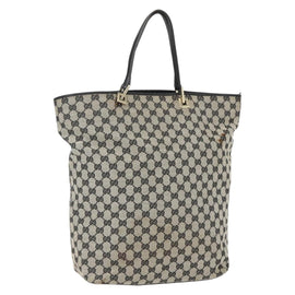 GUCCI GG Canvas Tote Bag Navy Gold 002 1097 3444 Auth 158526