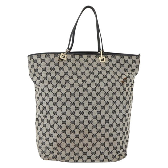 GUCCI GG Canvas Tote Bag Navy Gold 002 1097 3444 Auth 158526