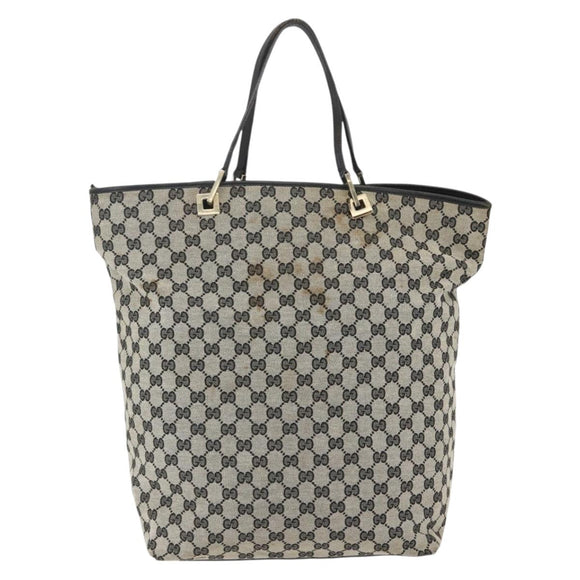 GUCCI GG Canvas Tote Bag Navy Gold 002 1097 3444 Auth 158526