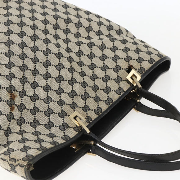 GUCCI GG Canvas Tote Bag Navy Gold 002 1097 3444 Auth 158526