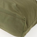 PRADA Tote Bag Nylon Khaki Silver Auth 158527-12