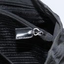PRADA Tote Bag Nylon Black Silver Auth 158528-22