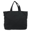 PRADA Tote Bag Nylon Black Silver Auth 158528-2