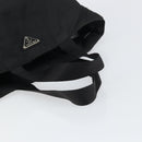 PRADA Tote Bag Nylon Black Silver Auth 158528-7