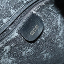 GUCCI Bamboo Hand Bag Suede 2way Black Gold 001 2404 1638 Auth 158529-19