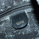 GUCCI Bamboo Hand Bag Suede 2way Black Gold 001 2404 1638 Auth 158529-22