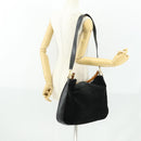 GUCCI Bamboo Hand Bag Suede 2way Black Gold 001 2404 1638 Auth 158529-24