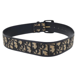 Christian Dior Trotter Canvas Belt 30.7"" Navy Auth 158530 - 0