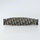 Christian Dior Trotter Canvas Clutch Bag Navy Gold Auth 158531-6