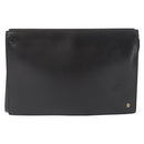 CARTIER Clutch Bag Leather 2 Set Black Bordeaux Auth 158537-2