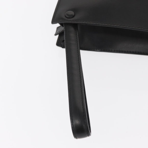 CARTIER Clutch Bag Leather 2 Set Black Bordeaux Auth 158537