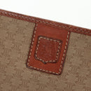 CELINE Macadam Canvas Bag PVC Leather Suede 3 Set Beige Orange Auth 158541-15