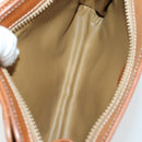 CELINE Macadam Canvas C Sulky Clutch Bag PVC 4 Set Brown Navy Auth 158543-7