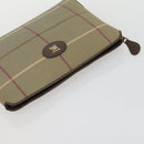 Burberrys Nova Check Clutch Bag Canvas Leather 2 Set Beige Auth 158544-5