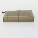 Burberrys Nova Check Clutch Bag Canvas Leather 2 Set Beige Auth 158544-6
