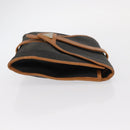 SAINT LAURENT MCM Vicetos Clutch Bag PVC Leather 2 Set Brown Black Auth 158545-11