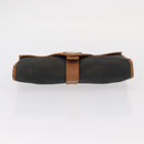 SAINT LAURENT MCM Vicetos Clutch Bag PVC Leather 2 Set Brown Black Auth 158545-13