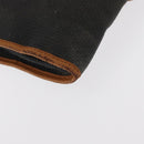 SAINT LAURENT MCM Vicetos Clutch Bag PVC Leather 2 Set Brown Black Auth 158545-14