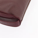 SAINT LAURENT Fendi Zucchino Canvas Clutch Bag 2 Set Beige Bordeaux Auth 158546-15
