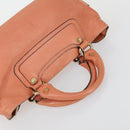 CELINE C Macadam Canvas Bag PVC Suede Leather 3 Set Brown Pink Auth 158549-12