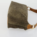 CELINE C Macadam Canvas Bag PVC Suede Leather 3 Set Brown Pink Auth 158549-18