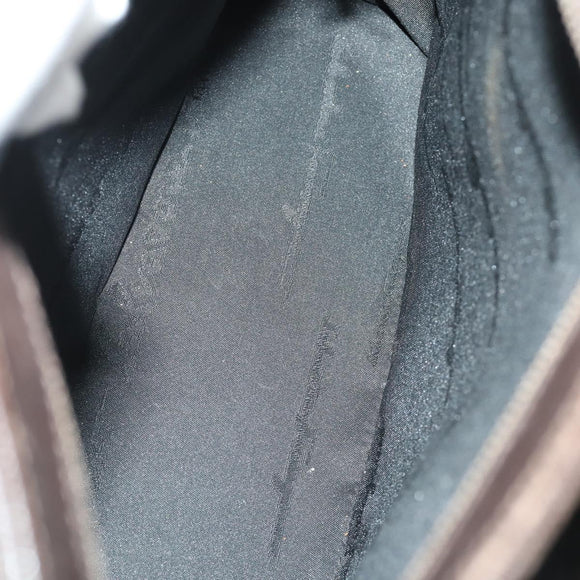 Salvatore Ferragamo Bag Leather Canvas 3 Set Black Brown Navy Auth 158551