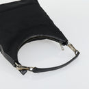 GUCCI Shoulder Bag Canvas Leather 4 Set Black Silver Red Auth 158552-13