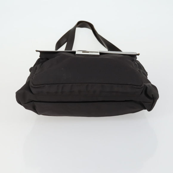 GUCCI Shoulder Bag Canvas Leather 4 Set Black Silver Red Auth 158552