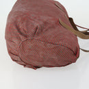 GUCCI Shoulder Bag Canvas Leather 4 Set Black Silver Red Auth 158552-4