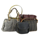 Burberrys Chloe Cartier Fendi BALLY Shoulder Bag Leather 5 Set Black Auth 158553-1