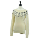 CHANEL Coco Chanel Knit Sweater Cashmere Beige CC Auth 158554SAM-1
