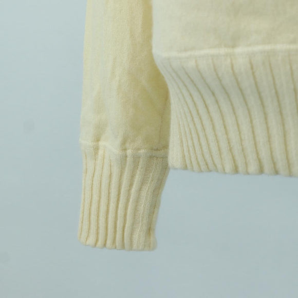 CHANEL Coco Chanel Knit Sweater Cashmere Beige CC Auth 158554SAM