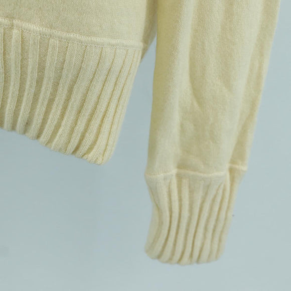 CHANEL Coco Chanel Knit Sweater Cashmere Beige CC Auth 158554SAM
