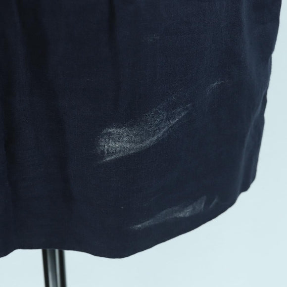 CHANEL jacket Skirt Setup Linen Navy CC Auth 158556M
