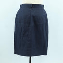CHANEL jacket Skirt Setup Linen Navy CC Auth 158556M-20