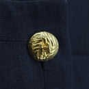 CHANEL jacket Skirt Setup Linen Navy CC Auth 158556M-7