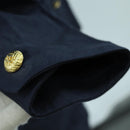 CHANEL jacket Skirt Setup Linen Navy CC Auth 158556M-9