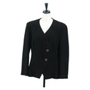 CHANEL Jacket Cotton Black CC Auth 158557M-1