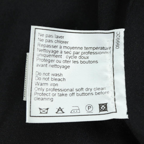 CHANEL Jacket Cotton Black CC Auth 158557M
