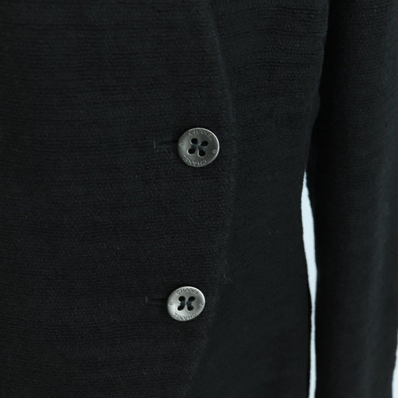 CHANEL Jacket Cotton Black CC Auth 158557M