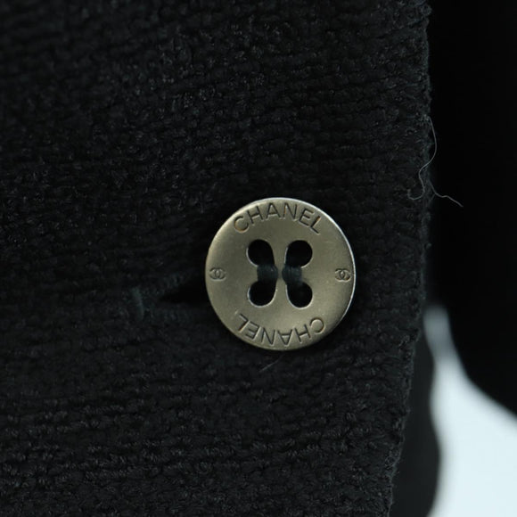 CHANEL Jacket Cotton Black CC Auth 158557M